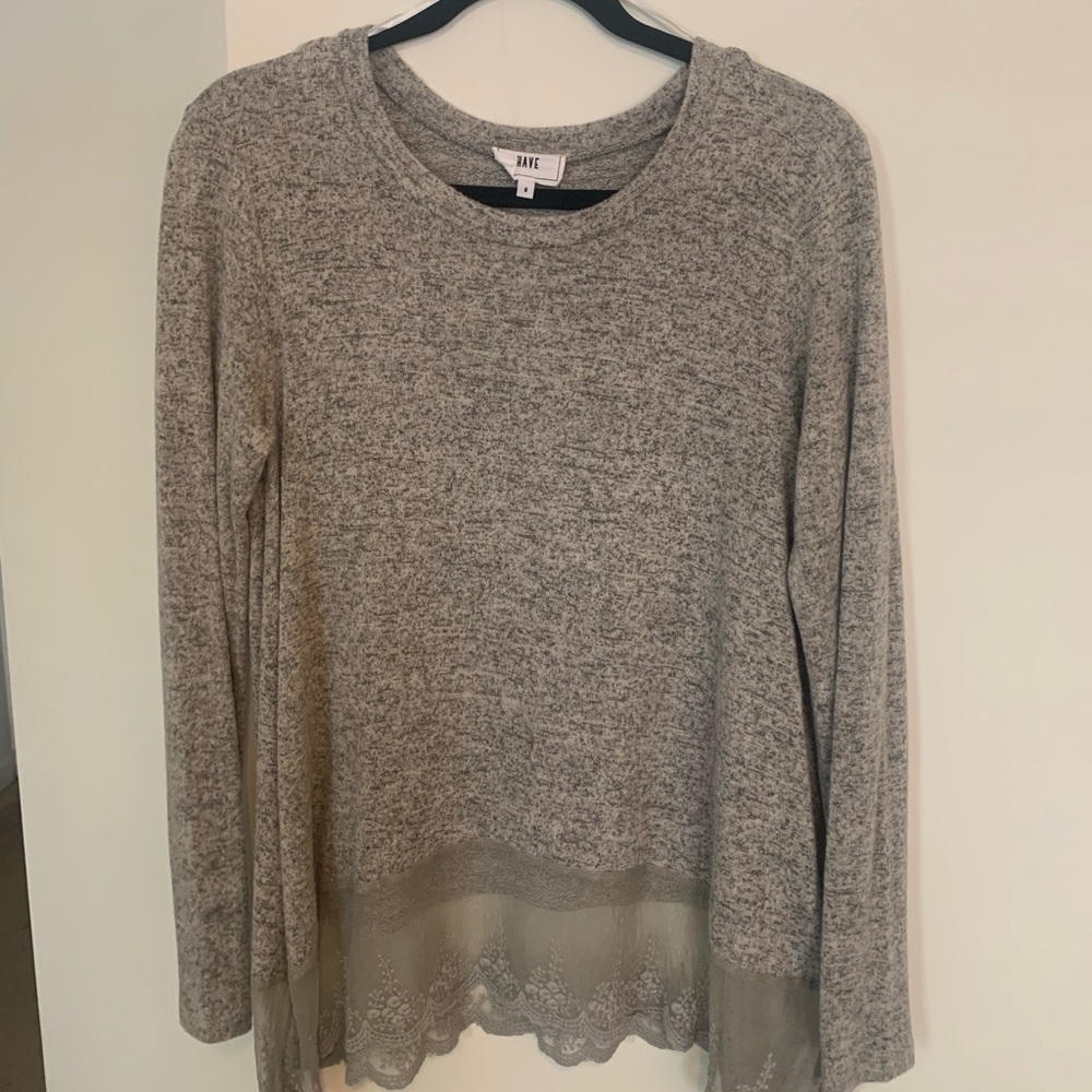 Grey long sleeve sweater size M